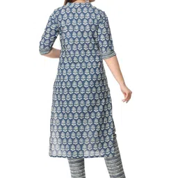 Miss & Chief Women Printed Regular Gotta Patti Pure Cotton Kurta with Churidar image 3