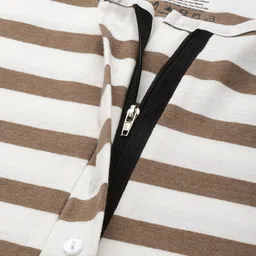 Nejo Striped Pure Cotton Maternity Longline Top image 5