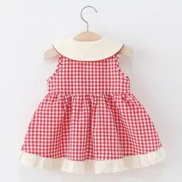 StyleCast x Revolte Girls Checked Bow Sleeveless Fit & Flare Mini Dress image 2