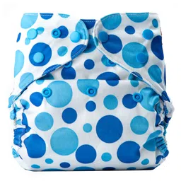Bumberry Cloth Diaper Cover With One Bamboo Insert - Blue Dots-picture-17