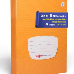 Target Publication Small One Side Ruled & One Side Blank/Unruled Notebooks| 76 Pages | 18 cm x 24 cm | Pack of 6 Notebook-image-67