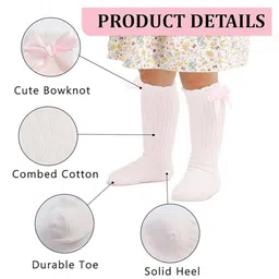 MOMISY Pair of 3 Knee High Socks - Multi Color image 3