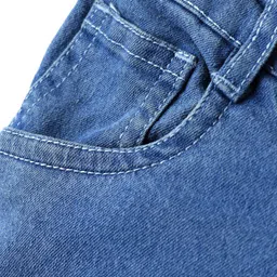 kookie kids india Kookie Kids Denim Woven Full Length Solid Color Jeans - Blue image 3