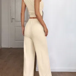 StyleCast Ribbed Round Neck Top With Trousers Co-Ords image 2