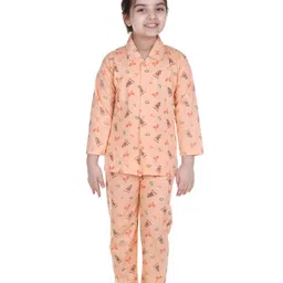 MMShopy Kids Printed Shirt Collar Night Suit-picture-47