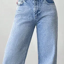 DressBerry Women Comfort Straight Fit High-Rise Light Fade Acid Wash Stretchable Jeans image 3