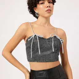 DressBerry Starlight Shimmer Bow Bustier Crop Top-picture-29