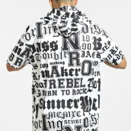 Jack & Jones Brilliant White Regular Fit Printed Hooded SweatShirt image 2