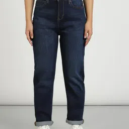 Lee Blue Relaxed Fit High Rise Jeans-picture-42