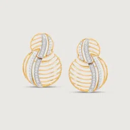 Mia by Tanishq 14k (585) Diamond Yellow Gold Earrings for Women image 3