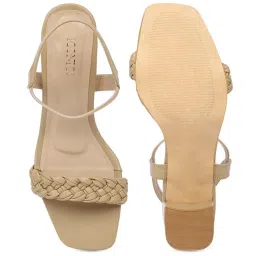 Iconics Women's Beige Ankle Strap Sandals image 3