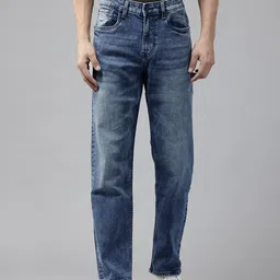 U.S. Polo Assn. Denim Co. Men Relaxed Fit Mid-Rise Heavy Fade Acid Wash Stretchable Jeans-picture-42