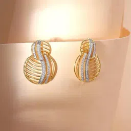 Mia by Tanishq 14k (585) Diamond Yellow Gold Earrings for Women-picture-41