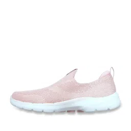 Skechers Women's GO WALK 6 - GLIMMERING Light Pink Walking Shoes image 3