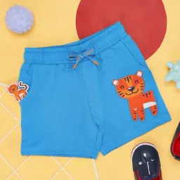 Pantaloons Baby Dresden Blue Cotton Embroidered Shorts-picture-16