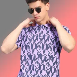 THE CASUALS Men Floral Printed Polo Collar T-shirt-picture-31