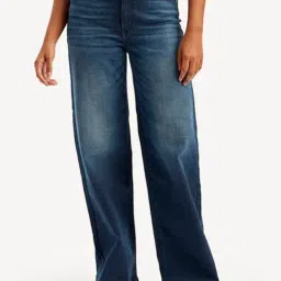 Levi's Women's High Rise Wide Leg Navy Jeans-picture-28