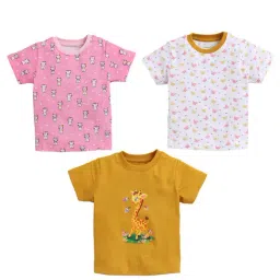 Bumzee Kids Multicolor Printed T-Shirts (Pack Of 3)-picture-23
