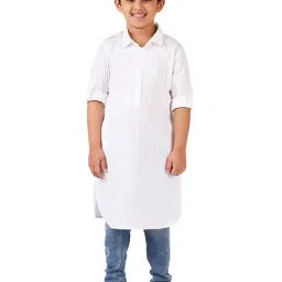 Fabindia Kids White Striped Kurta-picture-38