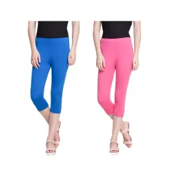 Dollar Missy Blue & Pink Slim Fit Capris Pack of - 2-picture-26