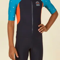 NABAIJI By Decathlon Kids Multicolor Color Block Full Body Swimsuits-picture-24