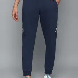 Allen Solly Navy Blue Cotton Regular Fit Printed Joggers-picture-16