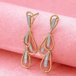 Mia by Tanishq 14k (585) Diamond Yellow Gold Earrings for Women-picture-35