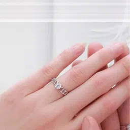 Teeragaj Set Of 2 cubic zirconia Stone-Studded Adjustable Finger Ring image 3