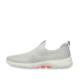 Skechers Women's GO WALK 6 - GLIMMERING Grey Coral Walking Shoes image 3