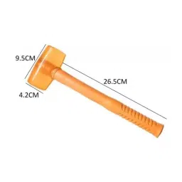 FLAMINGO ENTERPRISE Rubber Mallet 400 g Weight Round Shape with Fiber Handle Orange, FM-227 image 4