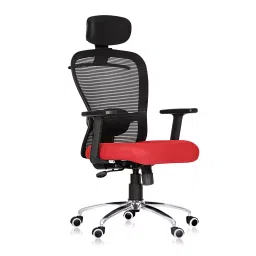 Da URBAN Signature Red High Back Revolving Mesh Office Executive Ergonomic Chair with Adjustable Armrest & Headrest-image-27
