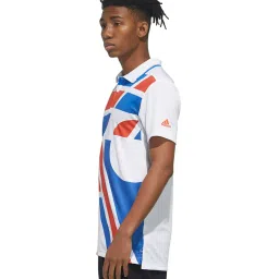 Adidas CCTCB M GFX PL White Printed Polo T-Shirt image 3