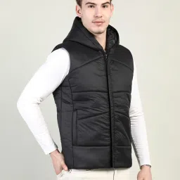 Chkokko Black Jet Regular Fit Hooded Jacket image 3