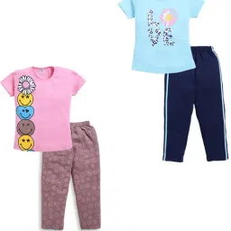Todd N Teen Kids Multi Cotton Printed T-Shirts & Pajamas Set-picture-39