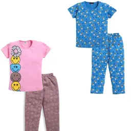 Todd N Teen Kids Multi Cotton Printed T-Shirts & Pajamas Set-picture-10