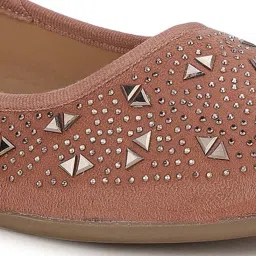 Bata Women's Peach Flat Ballets image 4