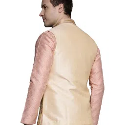 Manyavar Beige Floral Print Nehru Jacket image 2