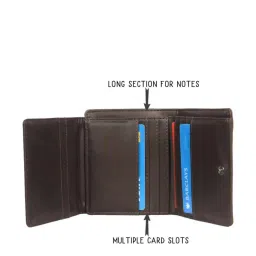 Baggit Brown Casual Tri-Fold Wallet for Men image 3