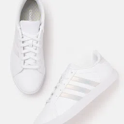 ADIDAS Women White Solid Courtpoint Tennis Shoes-picture-41