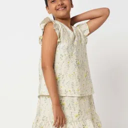 VERO MODA GIRL Cream Floral Print Top-picture-20
