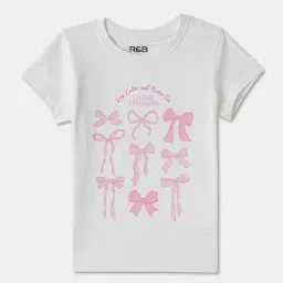 R&B Kids White Graphic Regular Fit T-Shirt-picture-29