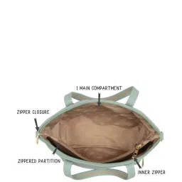 Baggit Green Quilted Medium Handbag image 4