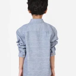 Fabindia Kids Blue Printed Shirt image 2