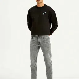 Levi's Grey Cotton Slim Fit Solid Jeans-picture-40