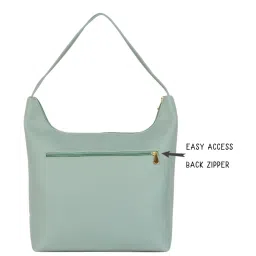 Baggit Blue Solid Medium Hobo Handbag image 3