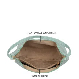 Baggit Blue Solid Medium Hobo Handbag image 4