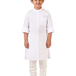 Fabindia Kids White Printed Kurta image 1