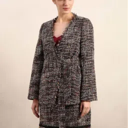 Vero Moda Brown Regular Fit Self Pattern Jacket-picture-25