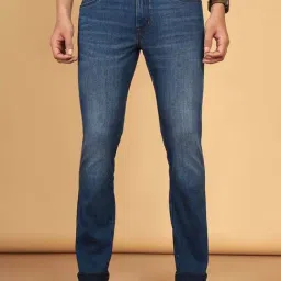 Wrangler Millard Blue Regular Fit Lightly Washed Jeans-image-76