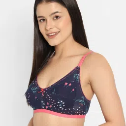 Clovia Navy Non Wired Non Padded Full Coverage Bra image 3